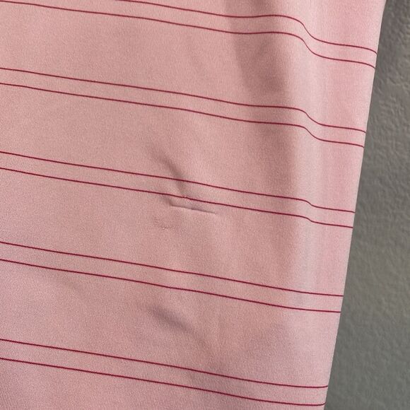 Antigua Montigo Pink with Red Stripes Athletic Golf Polo Size XXL - Picture 6 of 7